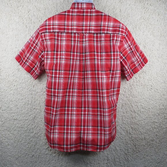 Kings Club* Men's Short Sleeve Button Down Curved Hem Chest Pocket Shirt~ Medium - Picture 2 of 14